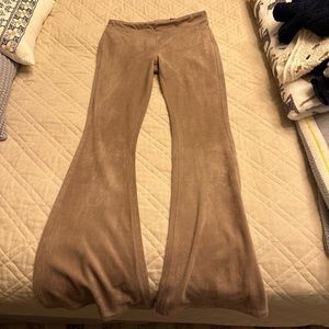Tan Suede Bell Bottom Pants. Purchased from Free People. Gently Worn